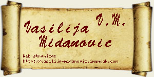Vasilija Midanović vizit kartica
